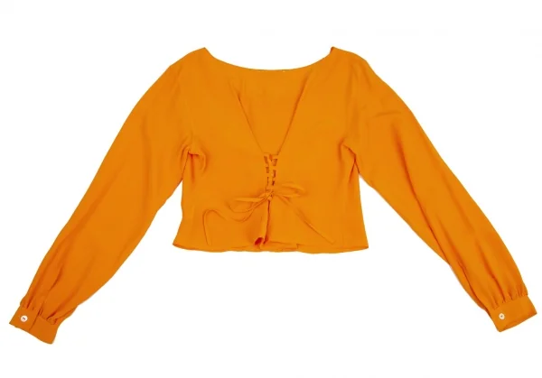 JIL SANDER＋ Back Lace-up Georgette Blouse K-126071_012
