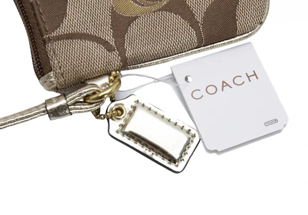 コーチCOACH ポピーシグネチャーミニポーチ モカゴールドF K-126102_010