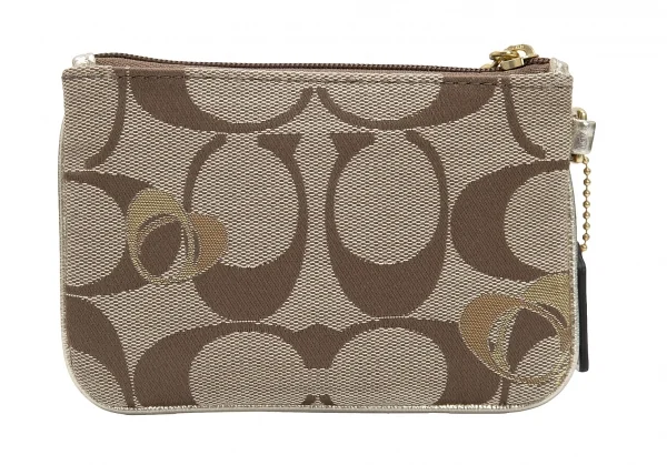 コーチCOACH ポピーシグネチャーミニポーチ モカゴールドF K-126102_003