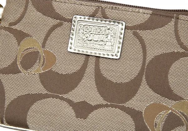 コーチCOACH ポピーシグネチャーミニポーチ モカゴールドF K-126102_005