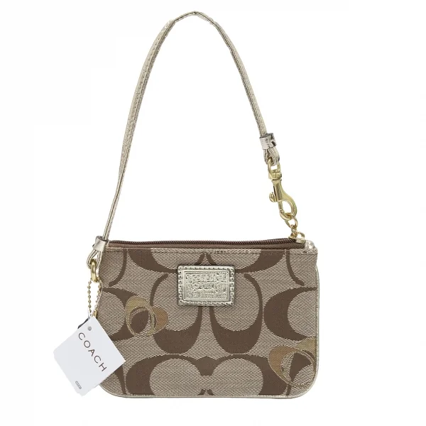 コーチCOACH ポピーシグネチャーミニポーチ モカゴールドF K-126102_007