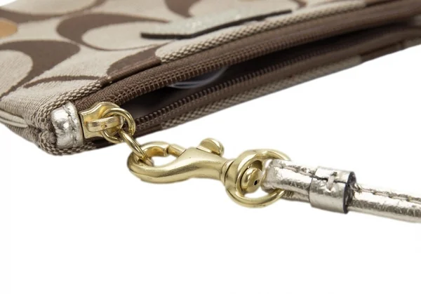 コーチCOACH ポピーシグネチャーミニポーチ モカゴールドF K-126102_009