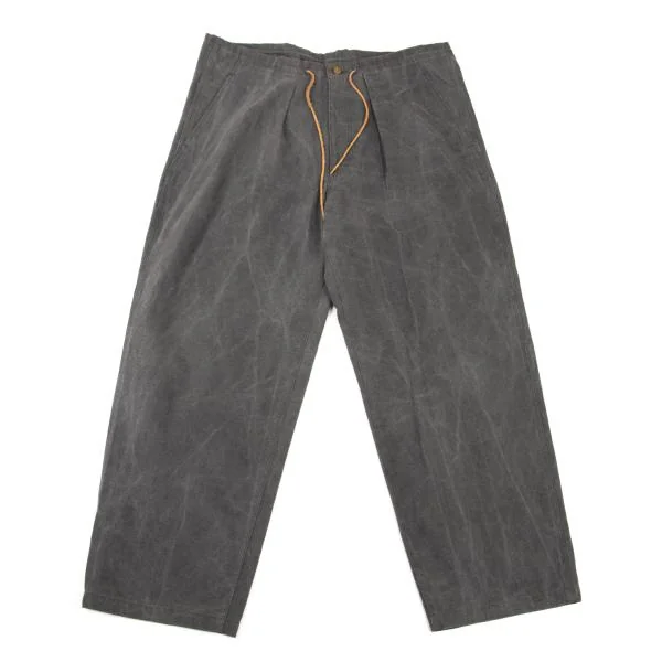 Y's for men Sake Bag Dyed Wide Pants Grey M-L K-126109_001