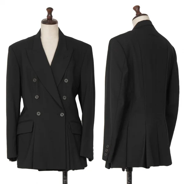 Jean Paul GAULTIER FEMME Hem Pleats Switching Jacket Black 40 K-126145_001