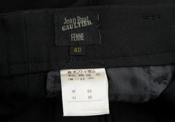 Jean Paul GAULTIER FEMME Wool Tuck Pants K-126146_010