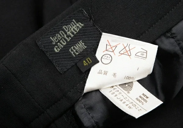 Jean Paul GAULTIER FEMME Wool Tuck Pants K-126146_011