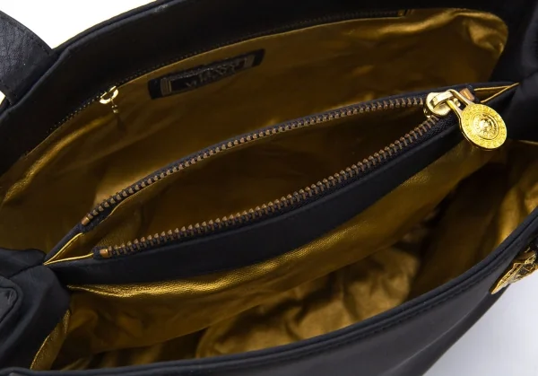 ジャンニヴェルサーチGIANNI VERSACE メデューサコンチョデザインナイロンバッグ 黒 K-126150_012