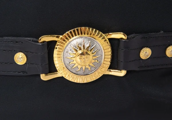 ジャンニヴェルサーチGIANNI VERSACE メデューサコンチョデザインナイロンバッグ 黒 K-126150_005