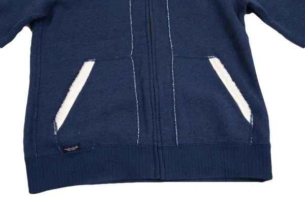 マドモアゼルノンノン ノンノNON NO Mademoiselle NON NON バックロゴボアパイピングジップアップスウェット 青38M K-126165_011