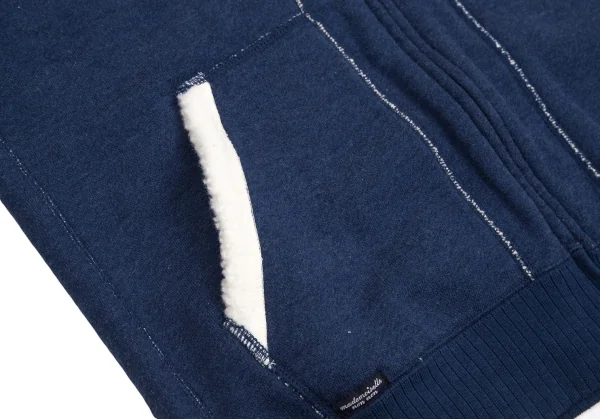 マドモアゼルノンノン ノンノNON NO Mademoiselle NON NON バックロゴボアパイピングジップアップスウェット 青38M K-126165_012