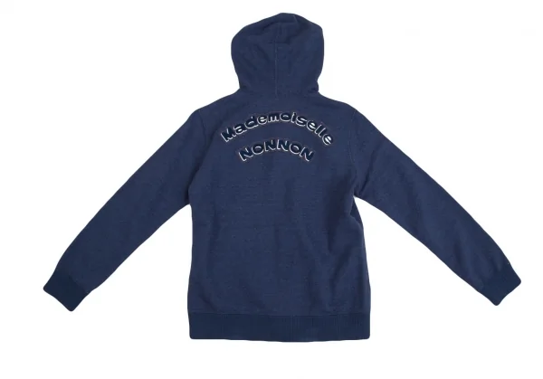 マドモアゼルノンノン ノンノNON NO Mademoiselle NON NON バックロゴボアパイピングジップアップスウェット 青38M K-126165_002