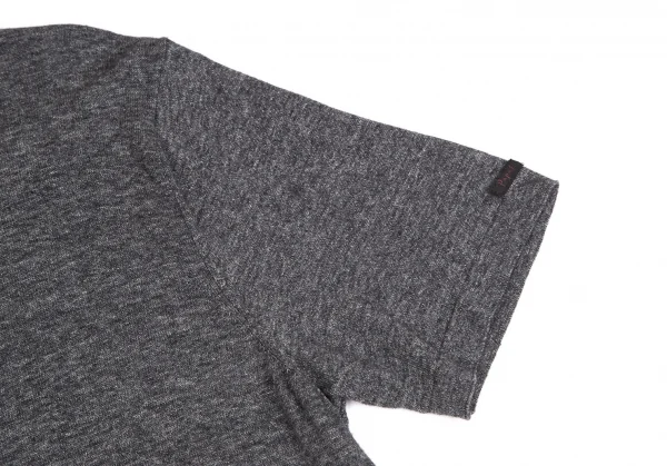 パパスPapas コットンニットTシャツ チャコール48M K-126167_003
