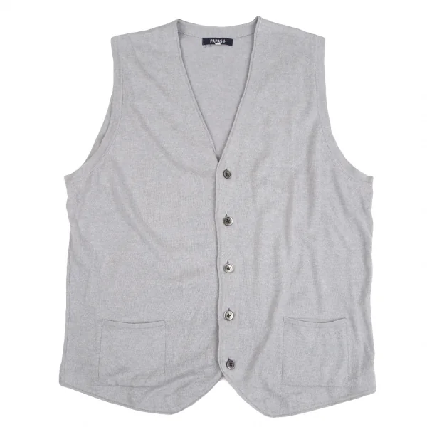 Papas+ Cotton Knit Vest Grey M K-126172_001