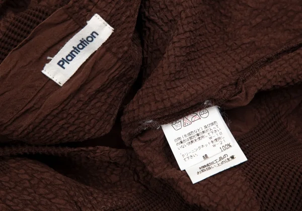 プランテーションPlantation コットン製品染め縮絨長袖カットソー 茶M K-126194_013