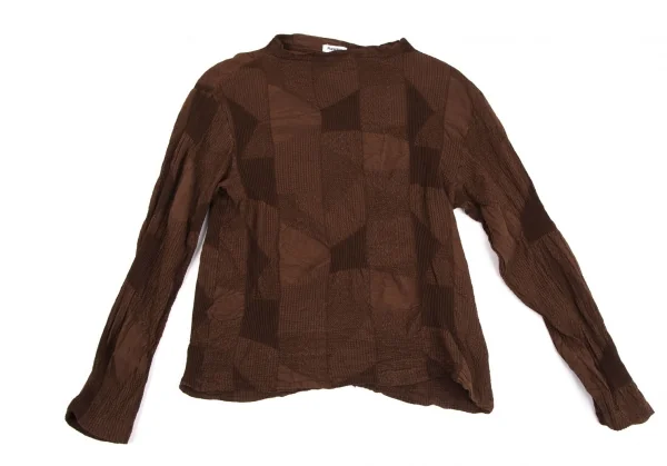 プランテーションPlantation コットン製品染め縮絨長袖カットソー 茶M K-126194_002