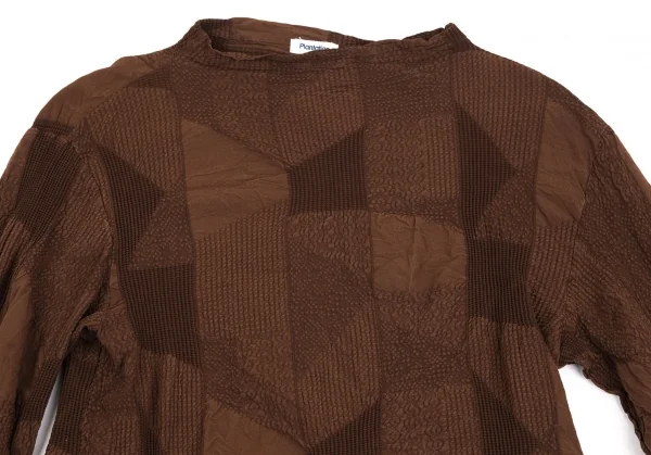 プランテーションPlantation コットン製品染め縮絨長袖カットソー 茶M K-126194_003