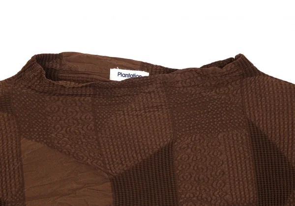 プランテーションPlantation コットン製品染め縮絨長袖カットソー 茶M K-126194_004