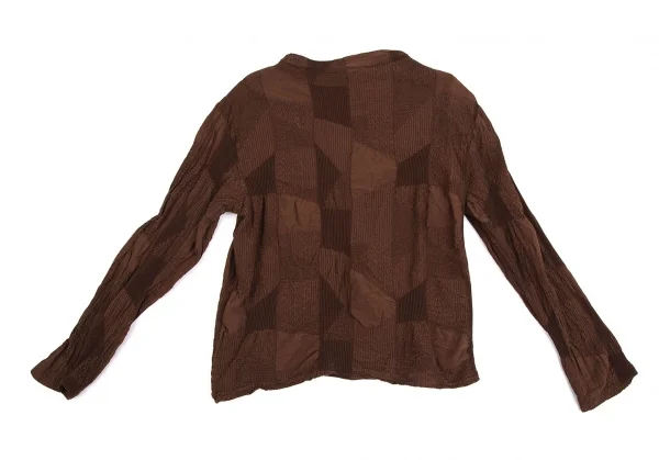 プランテーションPlantation コットン製品染め縮絨長袖カットソー 茶M K-126194_009