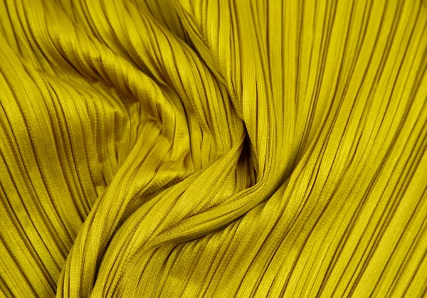 プリーツプリーズPLEATS PLEASE プリーツ切替デザインVネックノースリーブ マスタード3 K-126214_009