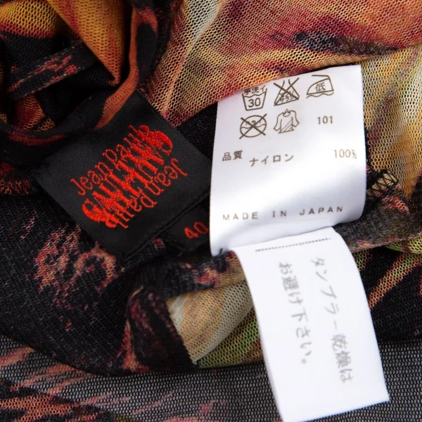 Jean Paul GAULTIER Graphic Turtleneck Mesh Dress K-126227_015