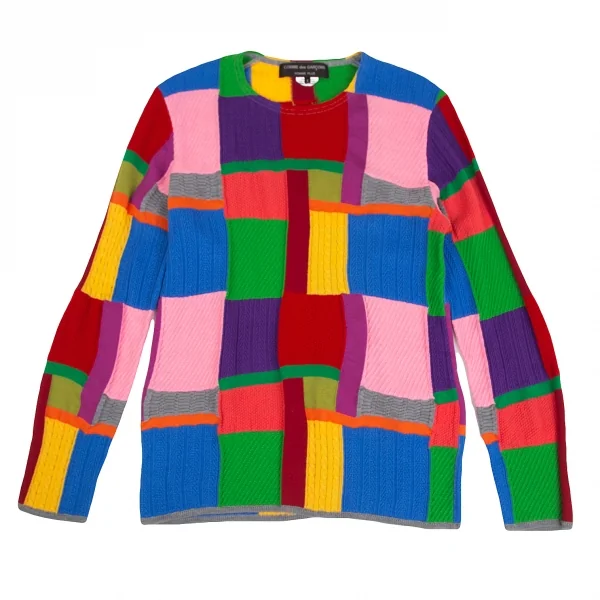 コムデギャルソン オムプリュスCOMME des GARCONS HOMME PLUS クレイジーパターンニット マルチS K-126234_001