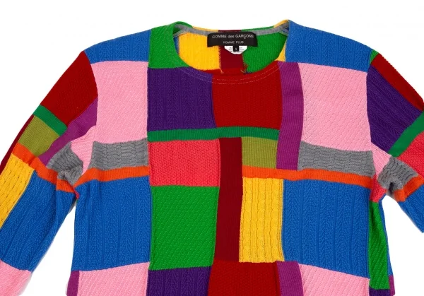コムデギャルソン オムプリュスCOMME des GARCONS HOMME PLUS クレイジーパターンニット マルチS K-126234_002