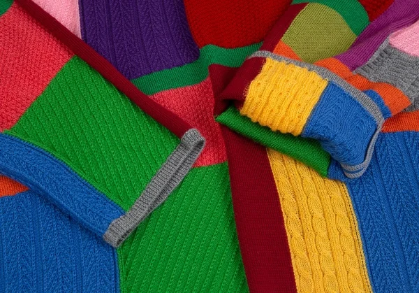 コムデギャルソン オムプリュスCOMME des GARCONS HOMME PLUS クレイジーパターンニット マルチS K-126234_005