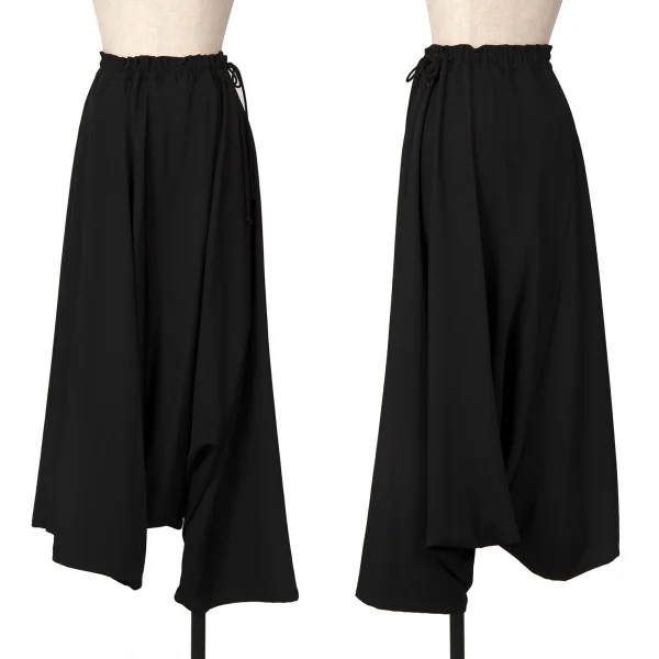 Yohji Yamamoto collections Wool Gabardine Switching Pants Black 1 K-126237_001