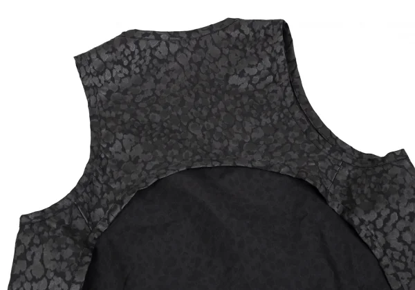 BLACK COMME des GARCONS Leopard Printed Long Vest K-126239_008