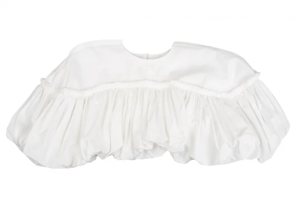 コムデギャルソンCOMME des GARCONS ギャザー切替バルーントップス 白S K-126245_002
