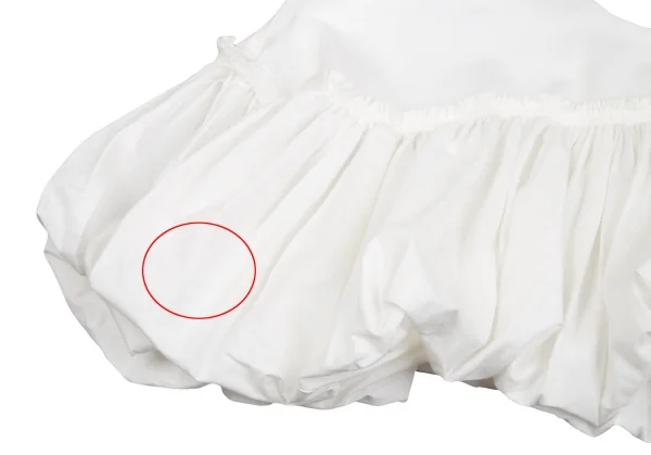 コムデギャルソンCOMME des GARCONS ギャザー切替バルーントップス 白S K-126245_007