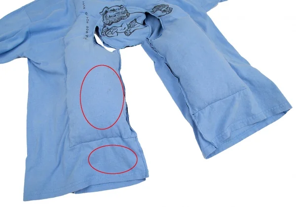 コムデギャルソンCOMME des GARCONS カッティング中綿リメイクTシャツ 水色F K-126246_010
