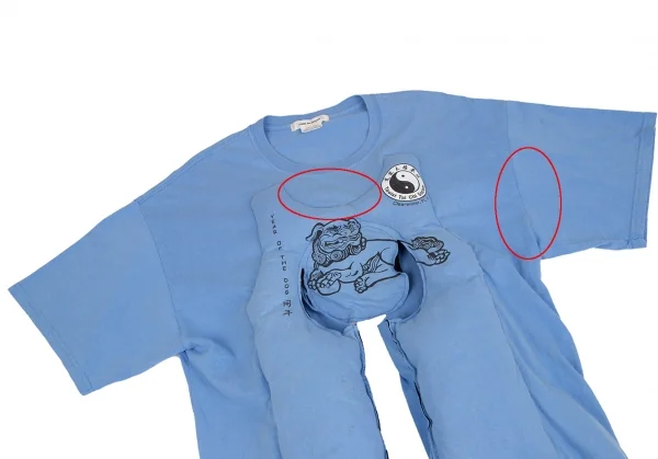 コムデギャルソンCOMME des GARCONS カッティング中綿リメイクTシャツ 水色F K-126246_003