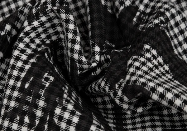 新品!コムデギャルソンCOMME des GARCONS Alisa Yoffeグラフィックアートプリントチェックハーフパンツ 白黒S K-126248_010