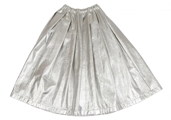 コムデギャルソンCOMME des GARCONS フェイクレザーメタリックスカート シルバーS K-126249_002
