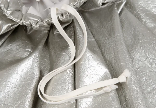 コムデギャルソンCOMME des GARCONS フェイクレザーメタリックスカート シルバーS K-126249_005