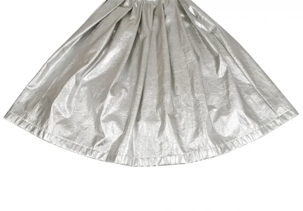 コムデギャルソンCOMME des GARCONS フェイクレザーメタリックスカート シルバーS K-126249_007