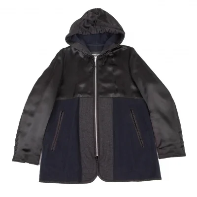 COMME des GARCONS HOMME DEUX Switching Front Zip Hoodie Jacket
