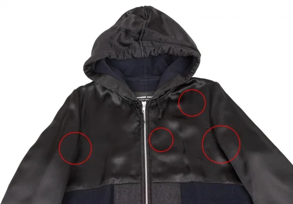 COMME des GARCONS HOMME DEUX Switching Front Zip Hoodie Jacket K-126256_002