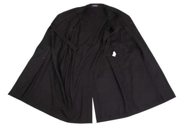 タケシコウサカバイ ワイズ ピンクレーベルTAKESHI KOSAKA by Y's Pink Label ウールストレッチロングコート 黒1 K-126268_012