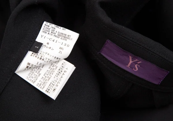 タケシコウサカバイ ワイズ ピンクレーベルTAKESHI KOSAKA by Y's Pink Label ウールストレッチロングコート 黒1 K-126268_018