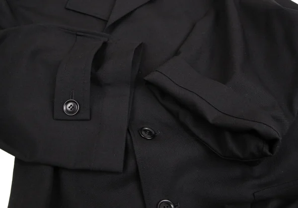 タケシコウサカバイ ワイズ ピンクレーベルTAKESHI KOSAKA by Y's Pink Label ウールストレッチロングコート 黒1 K-126268_007