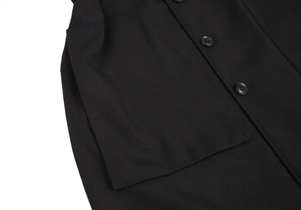 タケシコウサカバイ ワイズ ピンクレーベルTAKESHI KOSAKA by Y's Pink Label ウールストレッチロングコート 黒1 K-126268_009