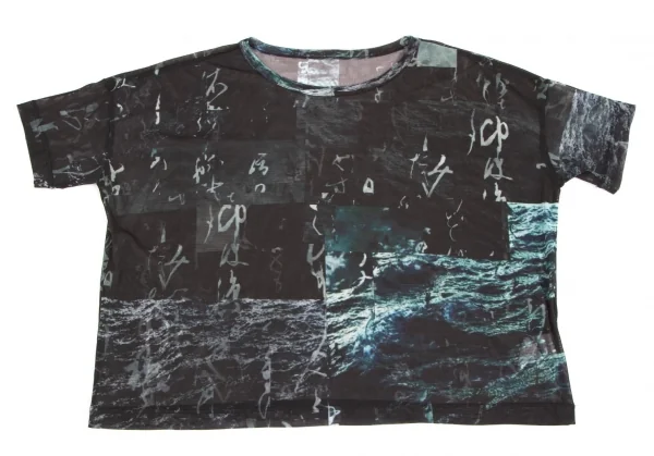 Y's Mariko Kinoshita Graphic Printed Tulle T Shirt K-126269_002