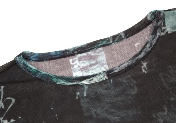 Y's Mariko Kinoshita Graphic Printed Tulle T Shirt K-126269_004