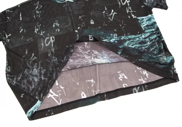 Y's Mariko Kinoshita Graphic Printed Tulle T Shirt K-126269_007