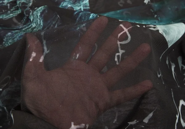 Y's Mariko Kinoshita Graphic Printed Tulle T Shirt K-126269_009