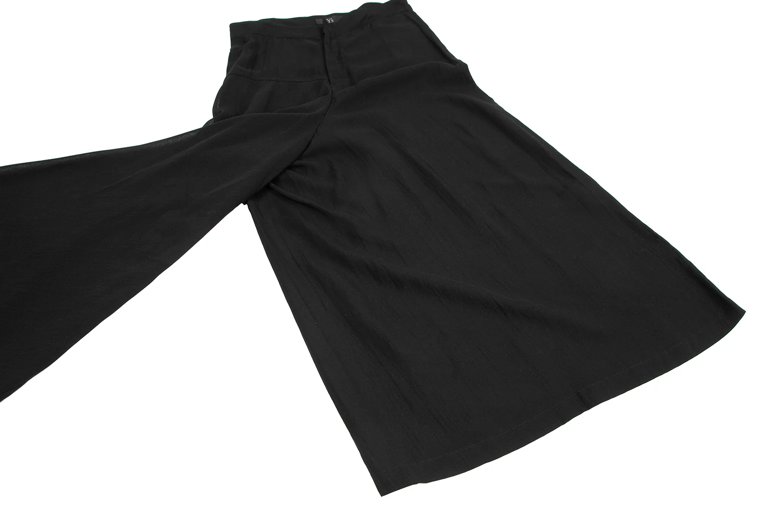 Y's ワイズ パンツ（その他） 黒 1(XS位) 2200125Y0014 ワイズY's 異素材切替ワイドパンツ 黒1 | DCブランド古着通販