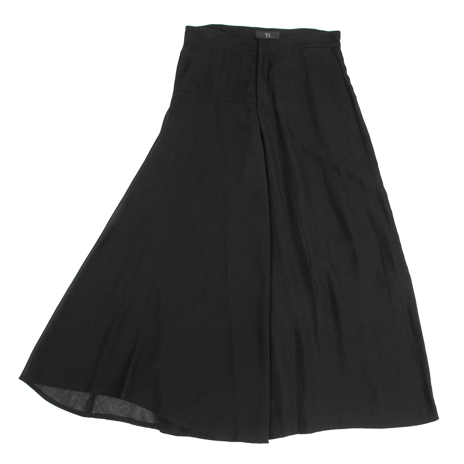Y's ワイズ パンツ(その他) 黒 1(XS位) 2200125Y0014 ワイズY's 異素材切替ワイドパンツ 黒1 | DCブランド古着通販