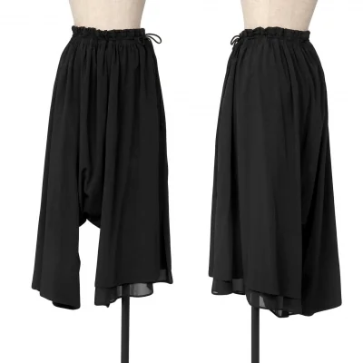 Y's Asymmetric Layer Dropped Crotch Pants